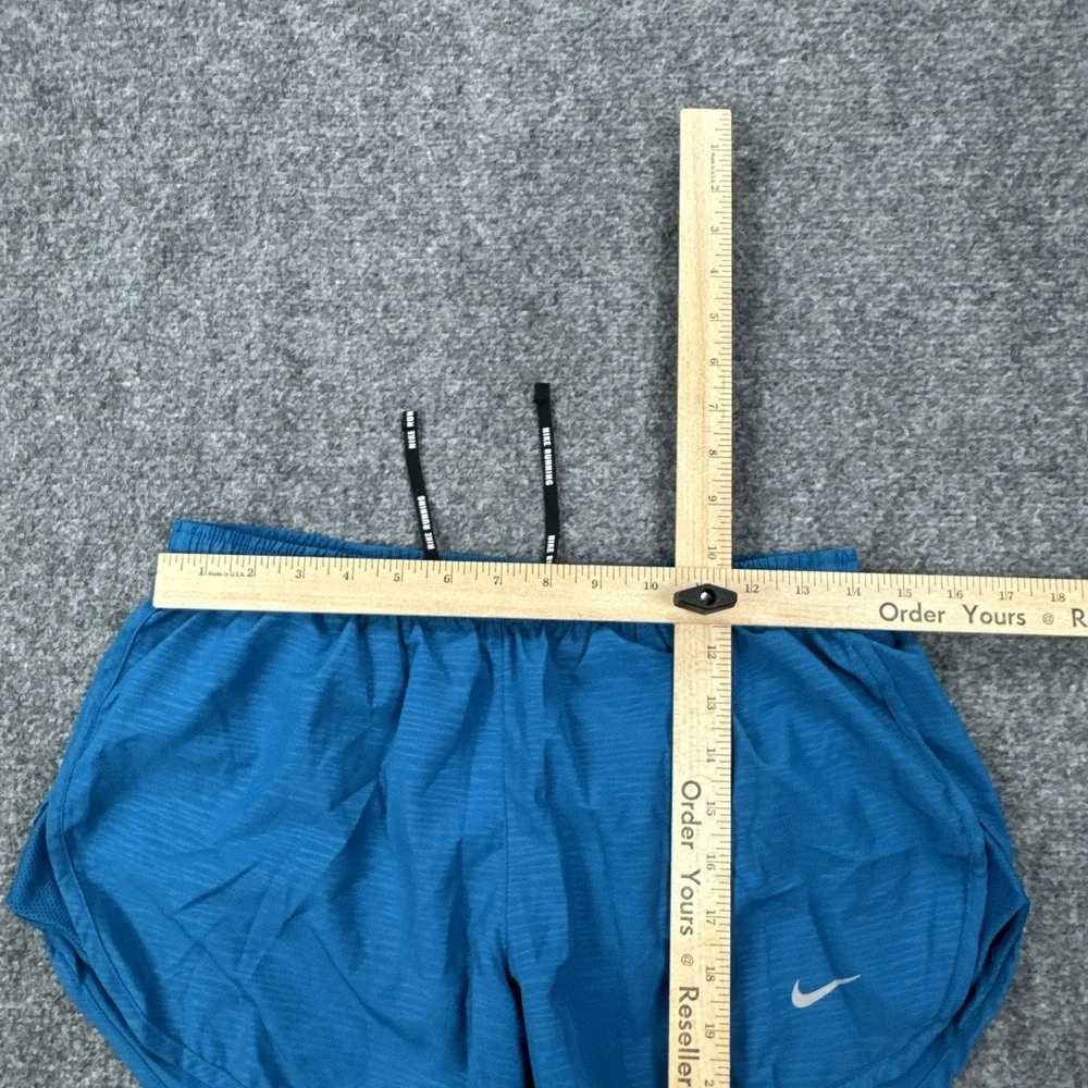 Nike Dri-FIT Running Shorts Womens Medium Blue‎ 4 Inch Lined Athletic 895116-457
